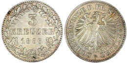3 Kreuzer 1866. Fast Stempelglanz. Jaeger 35. AKS 24. - Gold Coins