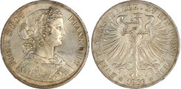 Vereinsdoppeltaler 1866. Fast Stempelglanz, Prachtexemplar. Jaeger 43. Thun 145. AKS 4. - Gold Coins