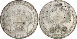 20 Kreuzer 1766, Nürnberg. Vorzüglich/Stempelglanz, Kl. Flecken. Lejeune 78. - Gold Coins