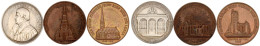 3 Medaillen: Silbermed. 1885 Von Lorenz, Bürgermeister Bugenhagen, 43 Mm, 28,02 G; Bronzemed. 1842 V. Wilkens, Petrikirc - Gold Coins