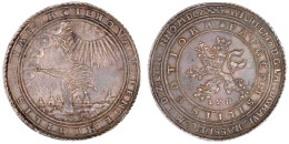 Breiter Doppelter Weidenbaumtaler 1635, Kassel. Der Gekrönte Hessische Löwe L., Darunter Die Signatur L [Kleeblatt] H (L - Gold Coins