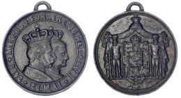 Tragbare Eisengussmedaille 1892. Zur Goldenen Hochzeit Seiner Tochter Louise Von Hessen Mit Christian IX. Von Dänemark.  - Goldmünzen