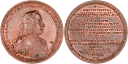 Bronzemedaille O.J. (1735), Von Vestner. Auf Den Gießener Theologen Und Kirchenlieddichter Johann Jacob Rambach (*Halle, - Gold Coins