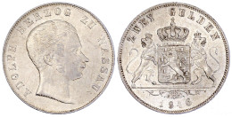 Doppelgulden 1846. Mit Großer 6. Fast Stempelglanz, Prachtexemplar, Sehr Selten In Dieser Erhaltung. Jaeger 50 Var.. Thu - Pièces De Monnaie D'or