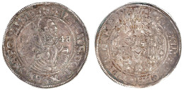 Reichstaler 1548 Mzz. Eichel, Annaberg. 28,72 G. Sehr Schön/vorzüglich, Kl. Kratzer, Schöne Patina, Selten. Schnee 680.  - Goldmünzen