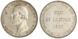 Vereinstaler 1869 B. Auf Das 25. Regierungsjubiläum. Erstabschlag, Kl. Kratzer. Jaeger 298. Thun 370. AKS 117. - Pièces De Monnaie D'or