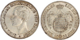 Vereinstaler 1866 A. Fast Stempelglanz, Prachtexemplar. Jaeger 535. Thun 386. AKS 33. - Gold Coins