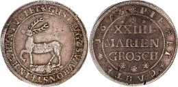 Gulden 1675, Unbestimmte Münzstätte. Hirsch Mit Erhobenem Geweih. Sehr Schön, Winz. Schrötlingsfehler, Feine Tönung, Seh - Gold Coins