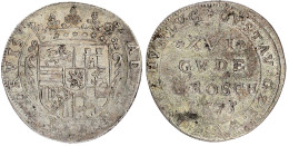 Gulden Zu 16 Gute Groschen 1675, Unbestimmte Münzstätte. Wahlspruch 4. Sehr Schön/vorzüglich, äußerst Selten Ex. Der 98. - Pièces De Monnaie D'or