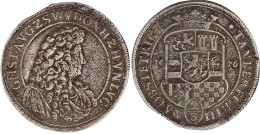 2/3 Taler 1676, Unbestimmte Münzstätte. Mit Rosette Vor TANDEM. Sehr Schön, Etwas Rauhe Oberfläche Und Leichts Zainende, - Goldmünzen