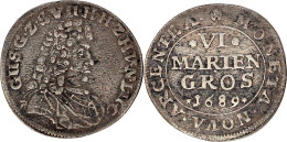 6 Mariengroschen 1689, Unbestimmte Münzstätte. Brustb./Wert. Sehr Schön, Sehr Selten. M.-J./V. 258. - Pièces De Monnaie D'or