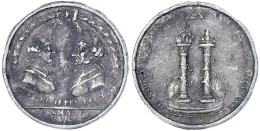 Zinnmedaille 1779 Von Reich, A.d. Frieden Von Teschen. 45 Mm. Sehr Schön, Kratzer, Gewellt. Fr.u.S. 4492. Olding 710. - Gold Coins