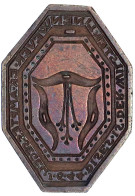 Petschaft (Siegelstempel) 1644. Zunft Der Leinenweber Von Wilster (Kreis Steinburg). Stempel Bronze Achteckig, 43 X 30 M - Gouden Munten