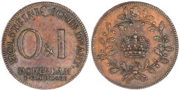 Kupfer-Marke Oder Skilling-Probe (?) O.J.(1789?) Holsteinischer Draht O&I Hoherdam B. Oldeslohe. 30 Mm. Fast Vorzügl - Gold Coins