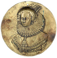 Eins. Bronzegußmedaillon O.J. (1625) Unsign. Auf Die Vermählung Von Amalie (1602-1675, Tochter V. Graf Johann Albrecht I - Gold Coins