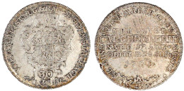 30 Kreuzer 1768, Wertheim, Auf Den Tod Seines Enkels Carl Christian Friedrich. Das Kreuz Der Krone Zeigt Mittig Auf R. V - Pièces De Monnaie D'or