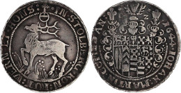 Reichstaler 1644, Rottleberode. Wappen/Hirsch N. L. 27,63 G. (leichtes Untergewicht Durch Randbearbeitung). Sehr Schön,  - Gouden Munten
