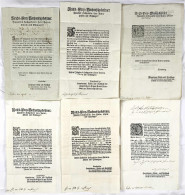 6 Gedruckte Offizielle Schreiben Aus Coblenz Der Jahre 1724, 1751, 1759, 1763, 1764 Und 1794, Alle Betreffs Säumiger Ste - Monete D'oro