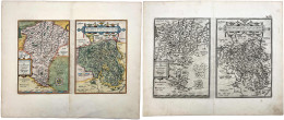 2 "doppelte" Holzschnittkarten 1574/1575 Von Wolfgang Regerwill Und Justus Moers. Fulda Und Waldeck. 58,5 X 49,5 Cm. Ein - Goldmünzen