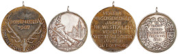 2 Tragbare Silbermedaillen: Verein Hirschgerechter Jäger Dortmund 1927, 43 Mm, 31,65 G; 19. Westf. Bundesschiessen Hagen - Gold Coins