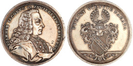Silbermedaille Im Talergewicht O.J. V. P.P. Werner. Auf Johann Jakob Von Zwierlein In Biberod. Brustbild Nach Rechts/Beh - Gouden Munten