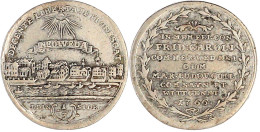 1/3 Feinsilbertaler 1766. Stadtansicht Neuwied. Auf Die Hochzeit Des Erbgrafen Friedrich Carl Mit Marie Luise V. Sayn-Be - Gold Coins