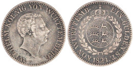 Gulden 1824 W. Fast Sehr Schön. Jaeger 48. AKS 79. - Pièces De Monnaie D'or