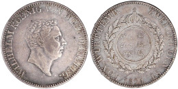 Doppelgulden 1824 W. Mit Punkt Hinter W Und Ohne Mmz. P.B. Fast Sehr Schön, Selten. Jaeger 49. Thun 431. AKS 73. - Gold Coins