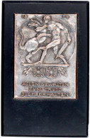 Versilberte Plakette Auf Schwarzer Granitplatte 1914 Von Ludwig Gies, München. ALLEN GEWALTEN ZUM TRUTZ SICH ERHALTEN. 9 - Otros & Sin Clasificación