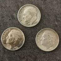 LOT 3 * MONNAIES ARGENT USA 1 ROOSEVELT DIME 1947 1959 1961 D (réf Lot N°30) / SILVER - 1946-...: Roosevelt