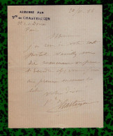 1886 - L.A.S. Du Vicomte De CHASTEIGNER (Paris Le 20 Novembre) - Personajes Historicos