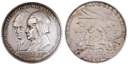 Silbermedaille 1928, 1. Europa-Amerikaflug In Ost-Westrichtung/Hünefeld, Köhl, 60 Mm, 42,69 G. Vorzüglich, Mattiert, Sel - Andere & Zonder Classificatie