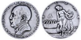 Weißmetallmedaille 1939 Auf Den 75. Geburtstag Richard Strauss/Salome, 36 Mm; 18,85 G. Vorzüglich, Sehr Selten. Kienast  - Sonstige & Ohne Zuordnung