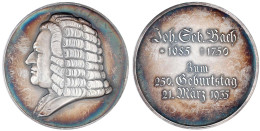 Silbermedaille 1935, Johann Sebastian Bach. 60 Mm; 63,85 G. Aufl. Nur 7 Exemplare. Vorzüglich/Stempelglanz, Mattiert, Sc - Andere & Zonder Classificatie