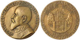 Bronzemedaille 1928, Von Limossier. Büste L./Fassade Des St.-Josef-Hospitals In Lyon. 60 Mm. Vorzüglich - Autres & Non Classés