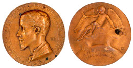 Bronzemedaille 1899 A.d. Tod Des Medailleurs Und Bildhauers Daniel Dupuis (1849-1899). 50 Mm. Vorzüglich, Etwas Fleckig - Sonstige & Ohne Zuordnung