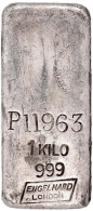 1 Kilo Silberbarren Engelhard London Mit Stempel Von Mocatta & Goldsmid Ltd. London, "P11963". 999,84 G. Vorzüglich - Non Classificati