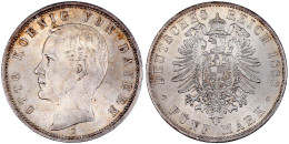 5 Mark 1888 D. Fast Stempelglanz, Prachtexemplar. Jaeger 44. - Altri & Non Classificati