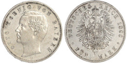 5 Mark 1888 D. Vorzüglich. Jaeger 44. - Sonstige & Ohne Zuordnung