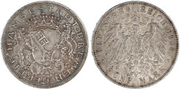 5 Mark 1906 J. Vorzüglich/Stempelglanz, Schöne Patina. Jaeger 60. - Autres & Non Classés