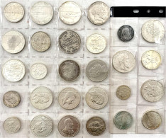 28 Silbermünzen: 26 Reichssilbermünzen Von Anhalt Bis Württemberg Zu 2, 3 Und 5 Mark Ab 1874. Dabei Bessere Wie J. 24, 2 - Autres & Non Classés