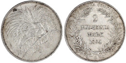 2 Neuguinea-Mark 1894 A, Paradiesvogel. Vorzüglich/Stempelglanz. Jaeger 706. - Nueva Guinea Alemana