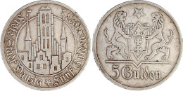 5 Gulden 1923, Marienkirche. Sehr Schön, Kl. Randfehler. Jaeger D 9. - Other & Unclassified