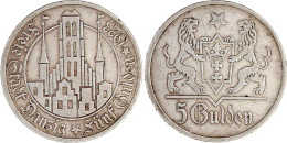 5 Gulden 1923, Marienkirche. Sehr Schön, Kl. Randfehler. Jaeger D 9. - Altri & Non Classificati