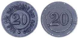 20 Pfennig Zinkmarke O.J. Geld Für Gefangene Der Mebedo (Militär-Eisenbahn-Betriebsdirektion Dobruschka). Sehr Schön, Kr - Altri & Non Classificati