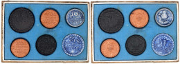 6 Verschiedene In Blau, Schwarz Und Braun Zu 2 X 25, 2 X 50 Und 2 X 75 Pf. 1921. In Originalschachtel. Vorzüglich - Colecciones