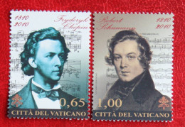 Composers Music Musik 2010 Mi 1677-1678 Yv 1526-1527 POSTFRIS / MNH / **  VATICANO VATICAN VATICAAN - Ungebraucht