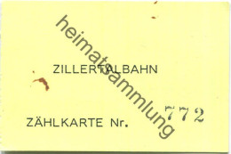 Österreich - Zillertalbahn - Zählkarte - Europa