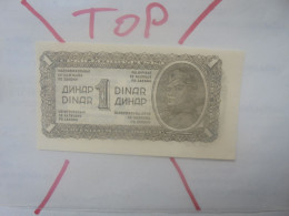 YOUGOSLAVIE 1 DINAR 1944 (Variété Papier Plus Mince) Neuf (B.33) - Yugoslavia