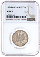 1951 D. Im NGC-Blister Mit Grading MS 63. Fast Stempelglanz, Kl. Randfehler. Jaeger 386. - Altri & Non Classificati